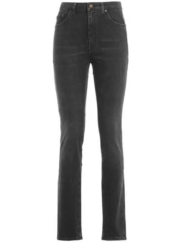 High Waist Skinny Jeans Black - SAINT LAURENT - BALAAN 2