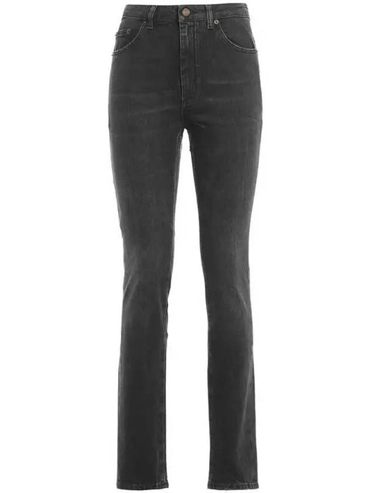 High Waist Skinny Jeans Black - SAINT LAURENT - BALAAN 2