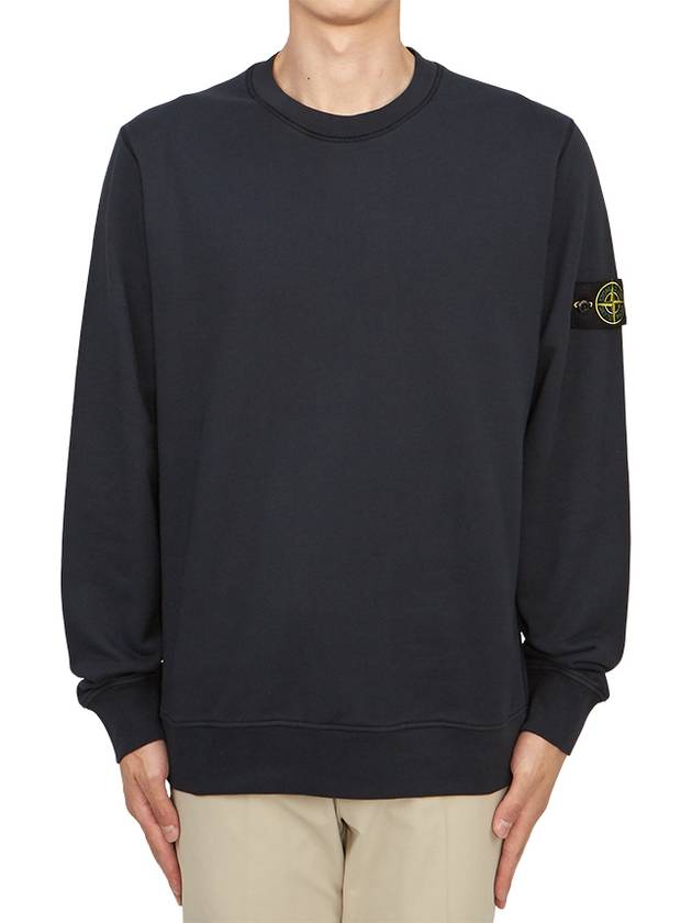 Wappen Patch Garment Dyed Sweatshirt Navy - STONE ISLAND - BALAAN 2