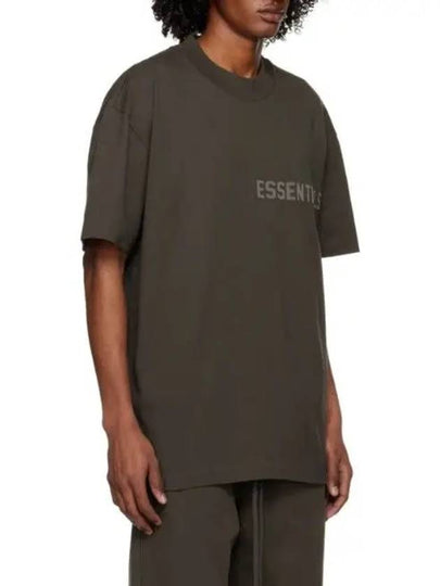 Essentials Rubberized Logo Patch Bag Collar Crew Neck Cotton TShirt - FEAR OF GOD ESSENTIALS - BALAAN 2