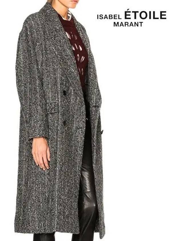 Habra coat charcoal HABRA MA0236 19A012E 02AN - ISABEL MARANT ETOILE - BALAAN 3