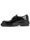 Square Toe Leather Loafers Black - PRADA - BALAAN 4