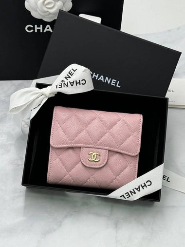 Classic half wallet snap caviar 24K pink gold AP0231 - CHANEL - BALAAN 1