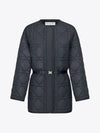 Macrocannage Belted Quilted Technical Taffeta Padding Navy - DIOR - BALAAN 2