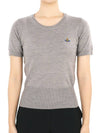 ORB Logo Short Sleeve Knit Top Grey - VIVIENNE WESTWOOD - BALAAN 2