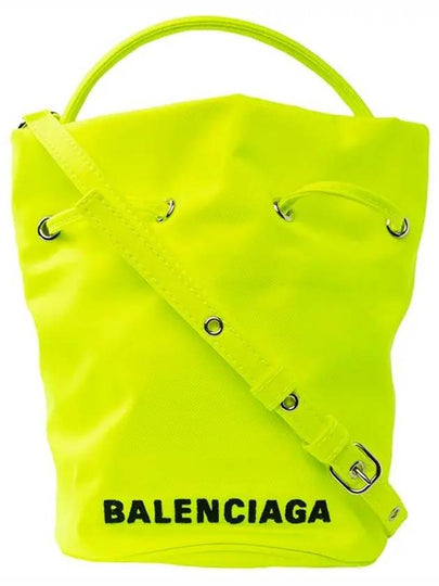 Wheel Drawstring XS Bucket Bag Fluo Yellow - BALENCIAGA - BALAAN 2