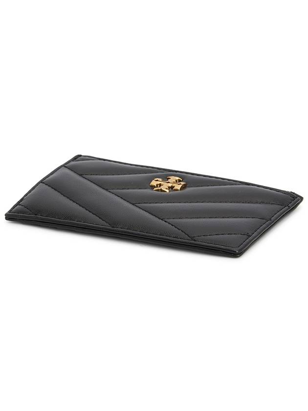 Kira Chevron Zipper Card Wallet Black - TORY BURCH - BALAAN 4