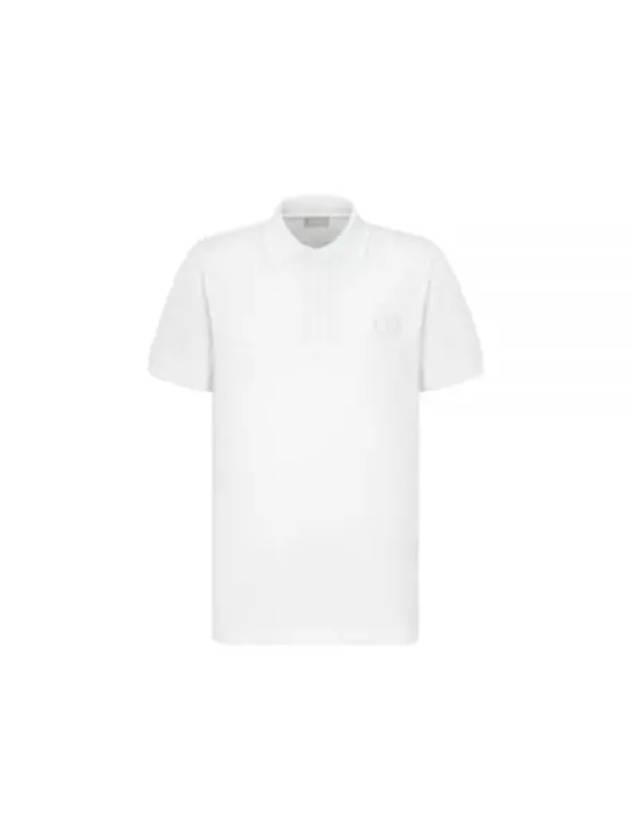 CD Icon Cotton Polo Shirt White - DIOR - BALAAN 2