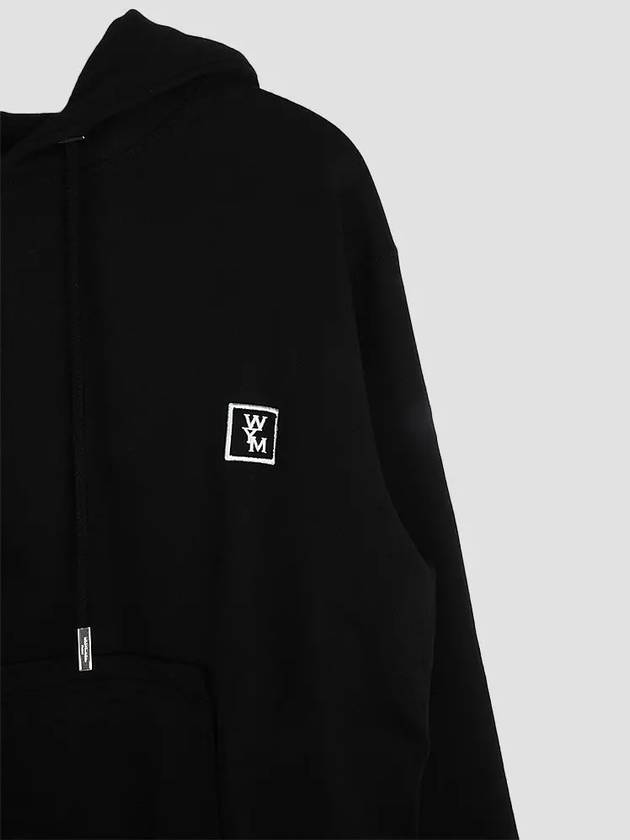 Back Embroidery Logo Cotton Hoodie Black - WOOYOUNGMI - BALAAN 5