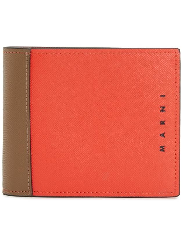 color block leather bifold wallet PFMI0003L0LV520 - MARNI - BALAAN 2