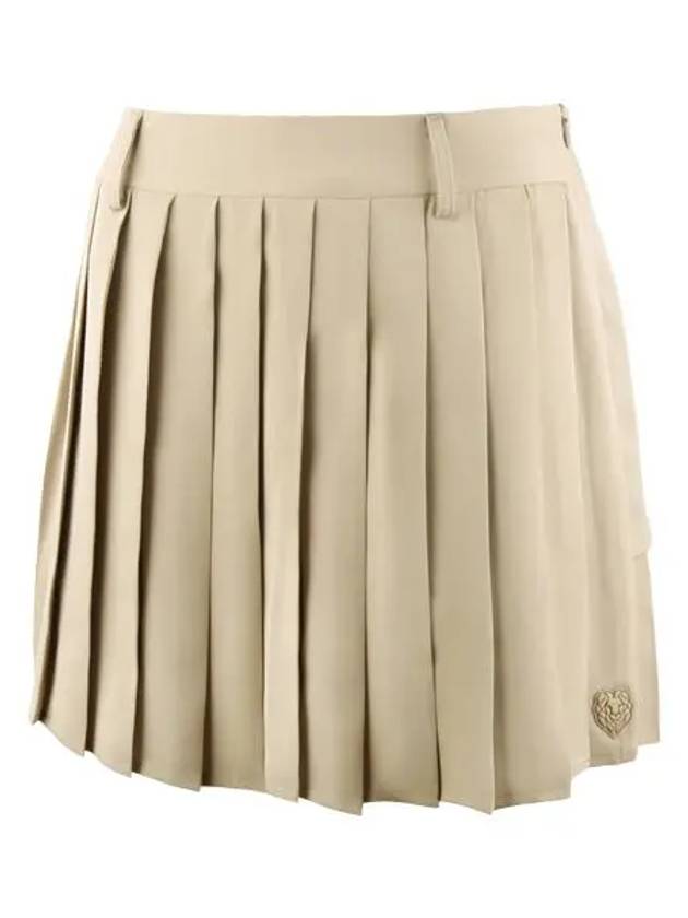 Golf Double Ring Pleated Skirt Beige - HENRY STUART - BALAAN 1