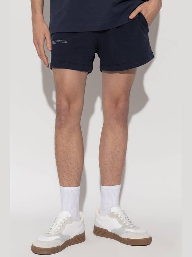 Pangaia Logo Shorts, Unisex, Navy Blue - PANGAIA - BALAAN 5