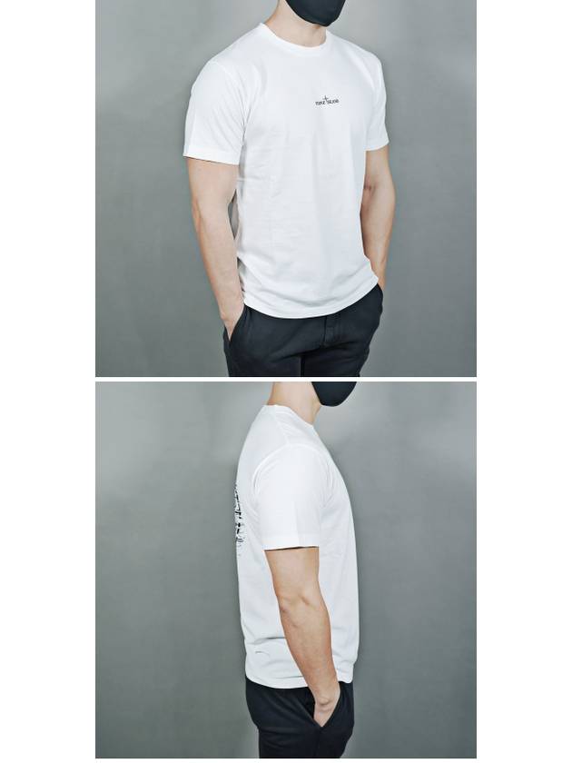 Garment Dyed Institutional One Print Cotton Jersey Short Sleeve T-Shirt White - STONE ISLAND - BALAAN 5