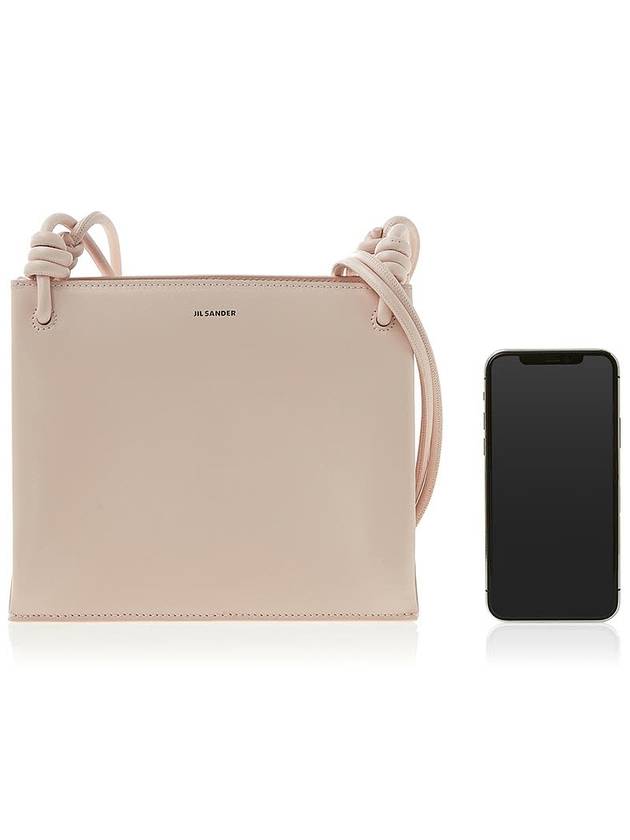 Logo Twist Square Leather Shoulder Bag Pink - JIL SANDER - BALAAN 7