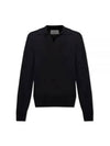 De Coeur Wool Polo Knit Top Black - AMI - BALAAN 2