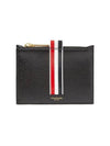 Logo Leather Coin Wallet Black - THOM BROWNE - BALAAN 2