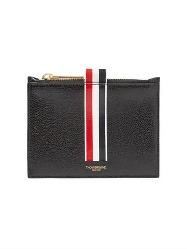 Logo Leather Coin Wallet Black - THOM BROWNE - BALAAN 2