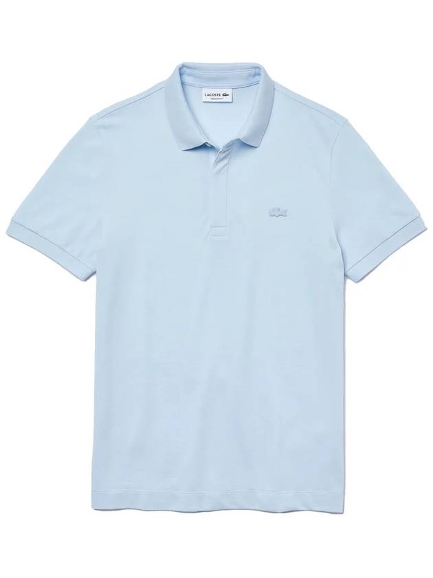 Men's Paris Regular Fit Stretch Cotton Pique Short Sleeve Polo Shirt Light Blue - LACOSTE - BALAAN 2