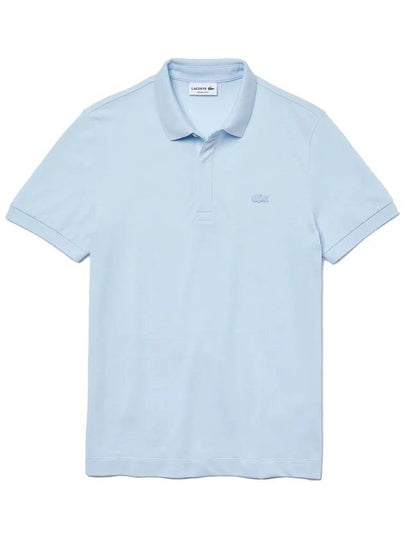 Men's Paris Regular Fit Stretch Cotton Pique Short Sleeve Polo Shirt Light Blue - LACOSTE - BALAAN 2