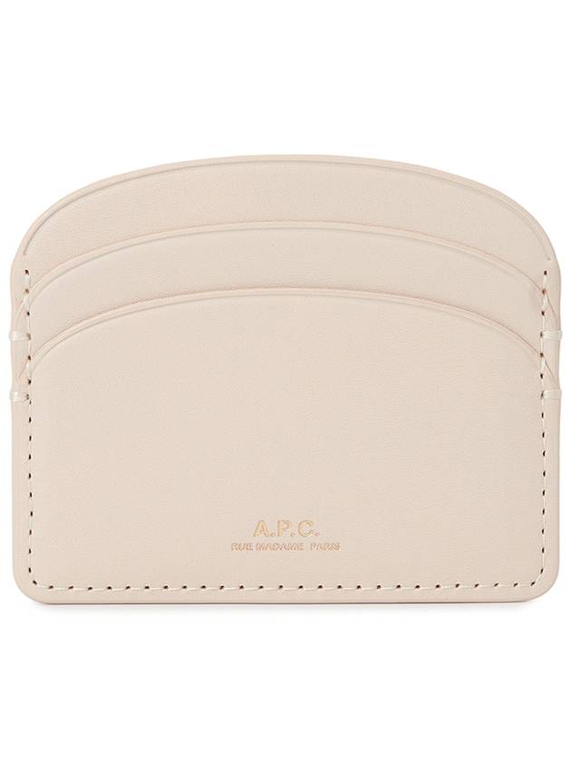 Demi Lune Leather Card Wallet Cream - A.P.C. - BALAAN 2