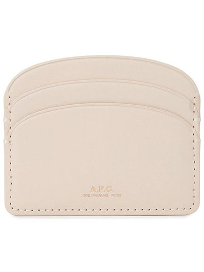 Demi Lune Leather Card Wallet Cream - A.P.C. - BALAAN 2