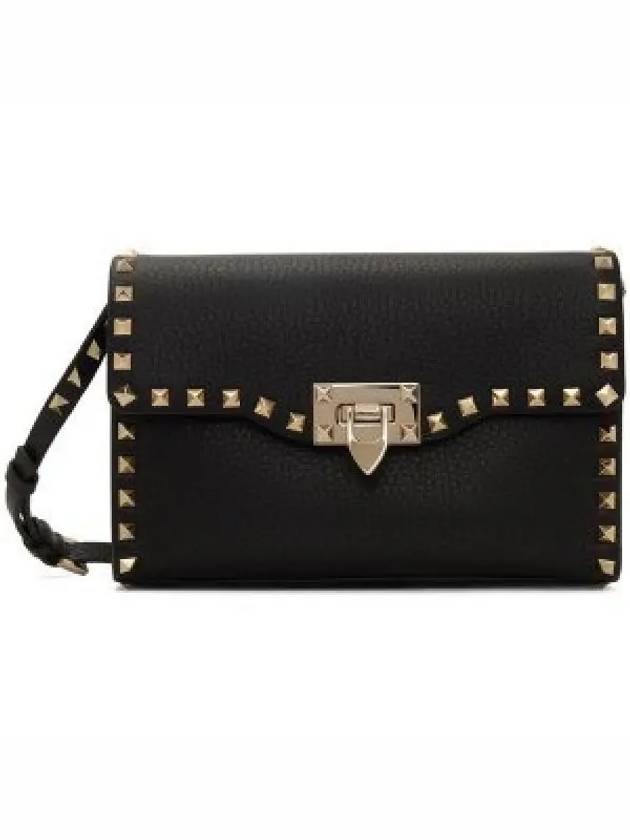 Women's Rockstud Small Shoulder Bag Black - VALENTINO - BALAAN 2