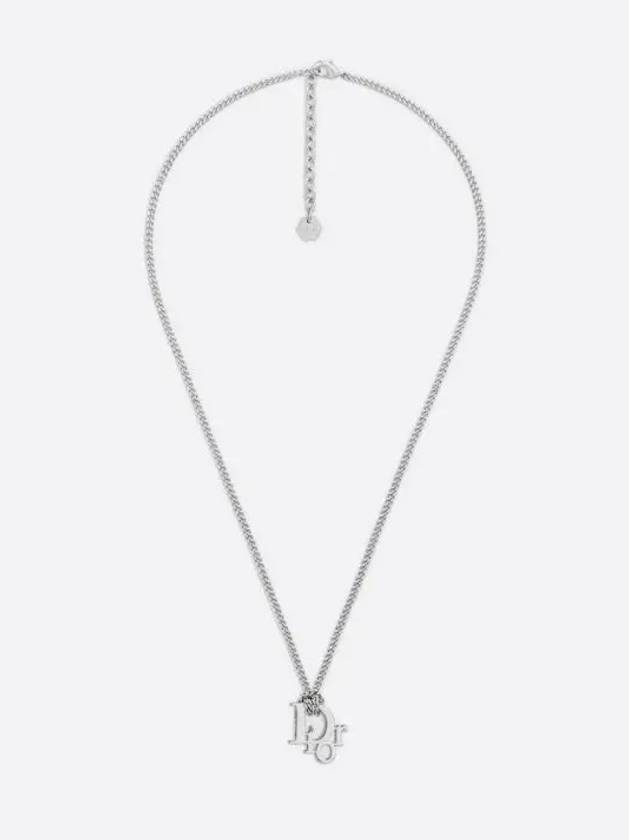 Oblique Pendant Necklace Silver - DIOR - BALAAN 3