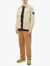 Wappen Patch Old Effect Zip-Up Jacket Beige - STONE ISLAND - BALAAN 4