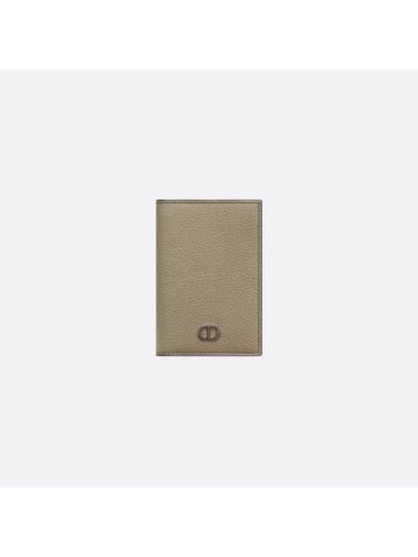 CD Icon Grained Calfskin Card Wallet Beige - DIOR - BALAAN 1