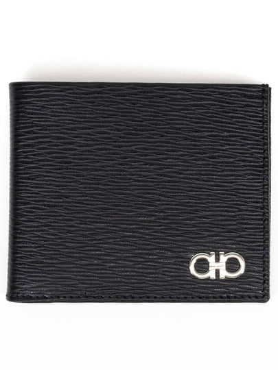 Gancini Half Wallet Black - SALVATORE FERRAGAMO - BALAAN 2