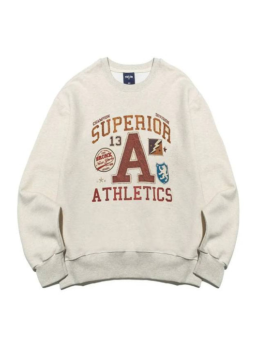 Superior Overfit Sweatshirt Oatmeal - TAILOR STUDIO - BALAAN 1