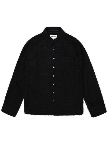 Hairy Texture Long Sleeve Shirt Black - MONTSENU - BALAAN 1