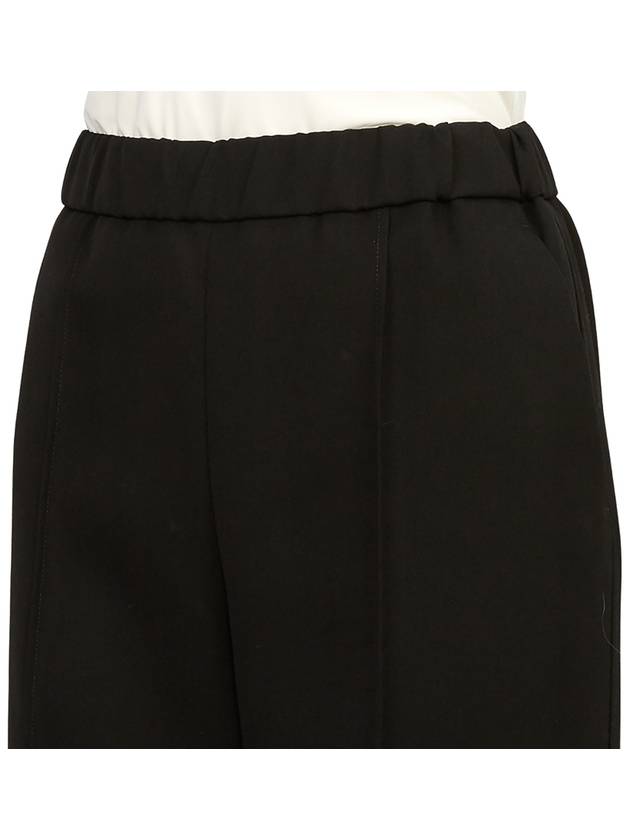 Women's Track Wool Wide Pants Black - JIL SANDER - BALAAN 9