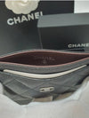 Silver CC Logo Caviar Card Wallet Black - CHANEL - BALAAN 5