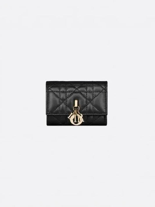 My Trifold Wallet Cannage Lambskin Black S6026ONMJ M900 - DIOR - BALAAN 2