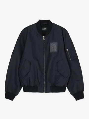 Logo Patch Bomber Jacket Dark Blue 231M628300000043 - RAF SIMONS - BALAAN 1