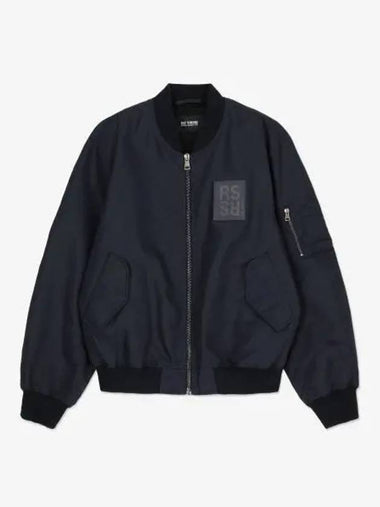 Logo Patch Bomber Jacket Dark Blue 231M628300000043 - RAF SIMONS - BALAAN 1