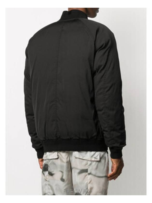 Ghost Piece Stretch Wool Nylon Bomber Jacket Black - STONE ISLAND - BALAAN 10