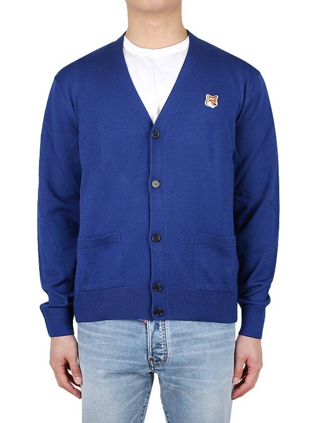 Fox Head Patch Classic Cardigan Deep Blue - MAISON KITSUNE - BALAAN 3