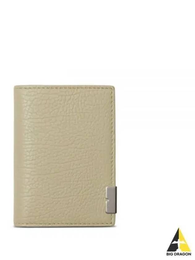 B Cut Leather Card Wallet Green - BURBERRY - BALAAN 2