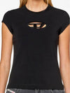 T Angie Peekaboo Logo Short Sleeve T-Shirt Black - DIESEL - BALAAN 3