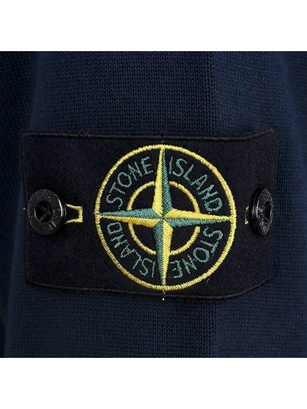 Crewneck Soft Cotton Knit Top Navy - STONE ISLAND - BALAAN 6