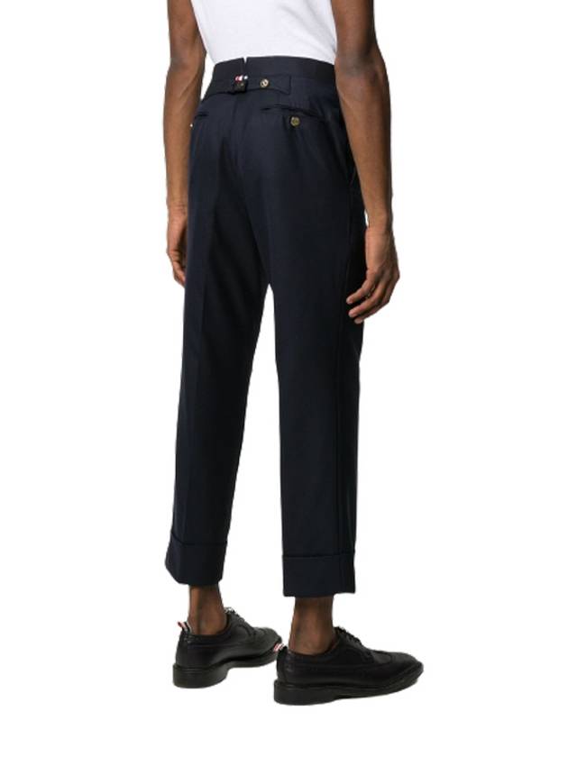 Super 120S Twill Classic Backstrap Trouser Pants Navy - THOM BROWNE - BALAAN 4