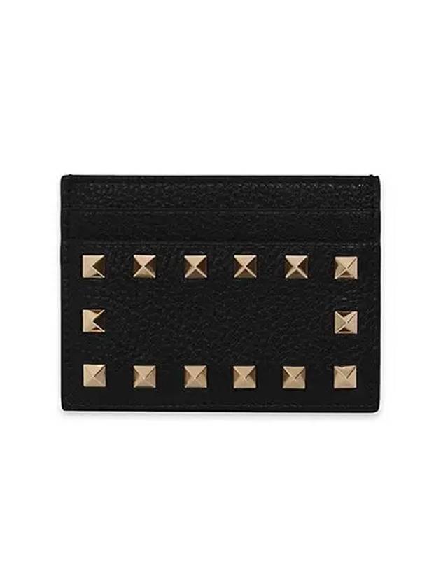 Rockstud Card Wallet Black - VALENTINO - BALAAN 2