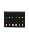 Rockstud Card Wallet Black - VALENTINO - BALAAN 3