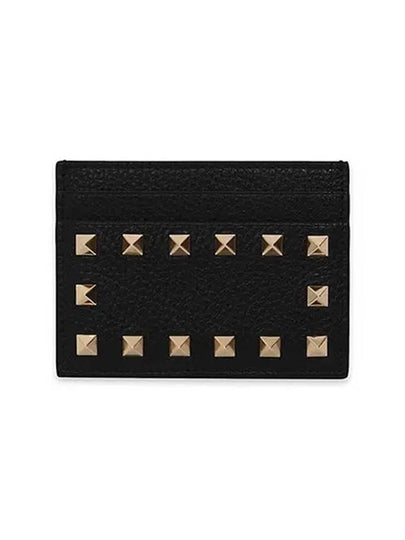 Rockstud Card Wallet Black - VALENTINO - BALAAN 2