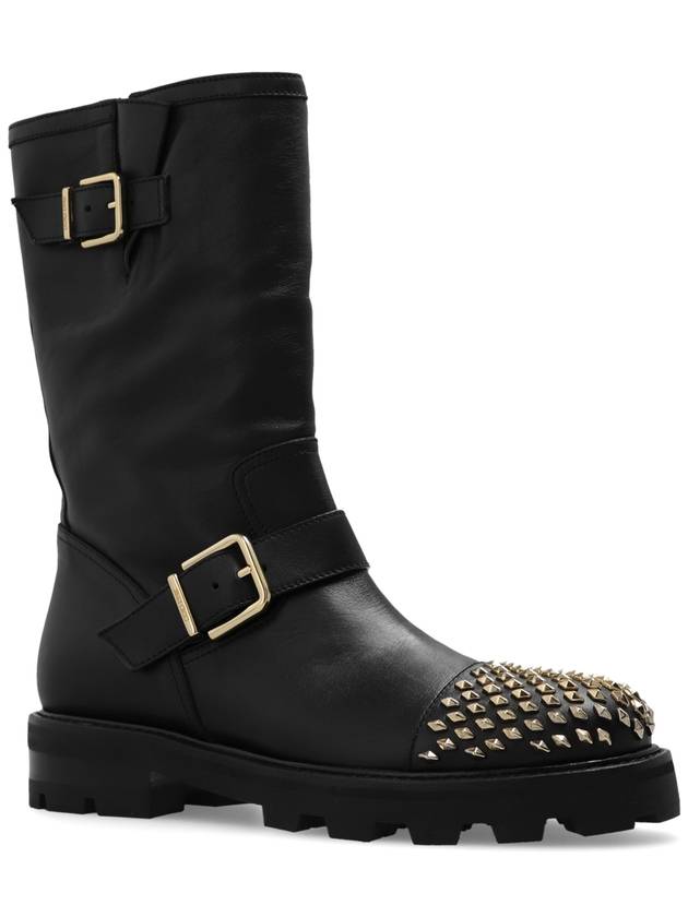 Jimmy Choo ‘Biker II’ Studded Ankle Boots, Women's, Black - JIMMY CHOO - BALAAN 4