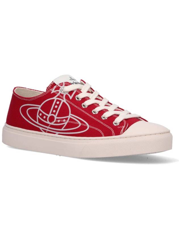 ORB Logo Low Top Sneakers Red - VIVIENNE WESTWOOD - BALAAN 3