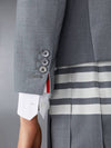 Plain Weave Suiting Classic 4 Bar Jacket Medium Grey - THOM BROWNE - BALAAN 7