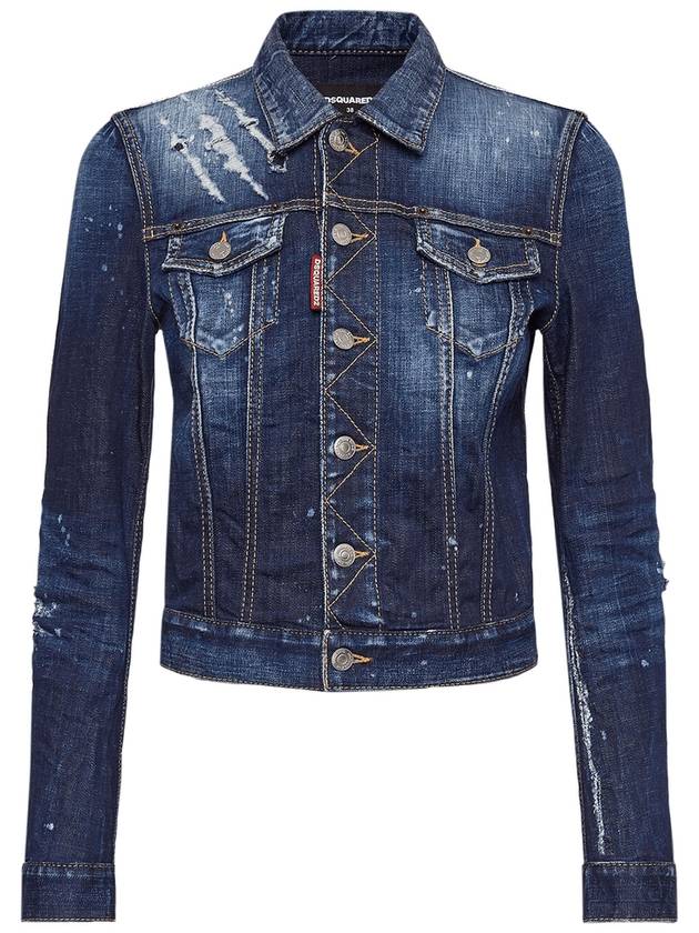 Dark CB Wash Classic Worker Denim Jacket Navy - DSQUARED2 - BALAAN 2